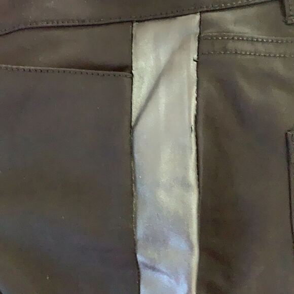 CLUB MONACO BLACK PANTS FAUX LEATHER SIDE SIZE 2 - Picture 5 of 7